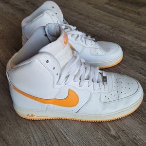 NIKE AIR FORCE 1 WHITE VIVID ORANGE 315121-180 MEN'S SIZE 13